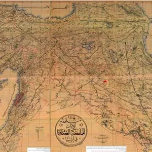 نقشه عثمانی و نصف ایران خط ترکی سال 1892 میلادی