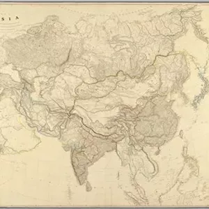 نقشه آسیا 1818 میلادی در اندازه a1
