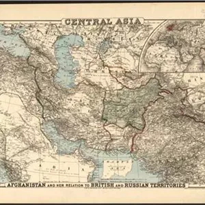 نقشه آسیای مرکزی و غربی اواخر قرن 19