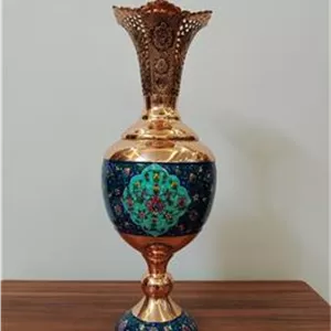 گلدان مس پرداز استاد آقاجانی