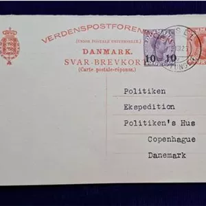کارت پستال کلاسیک و ارزشمند دانمارک 1926