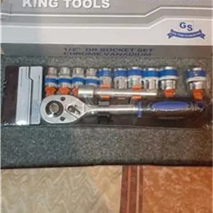 آچار بکس 12 تیکه پلمپ king tools