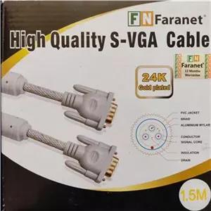 کابل VGA فرانت با کانکتورهای طلایی