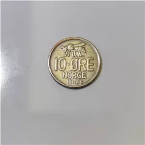 سکه قدیمی خارجی 10 اوری 1964 نروژ نایاب کلکسیونی