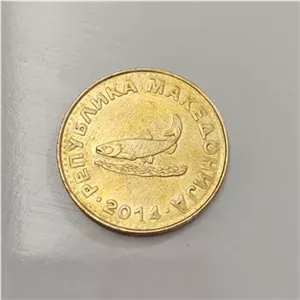 سکه خارجی قدیمی 2دینار مقدونیه کلکسیونی