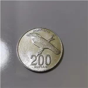 سکه خارجی نایاب 200 روپیه اندونزی 2008 کلکسیونی