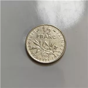 سکه خارجی نایاب نیم فرانک فرانسه 1966 بی همتا