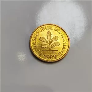 سکه خارجی قدیمی 5پینیگ آلمان 1989 کمیاب کلکسیونی