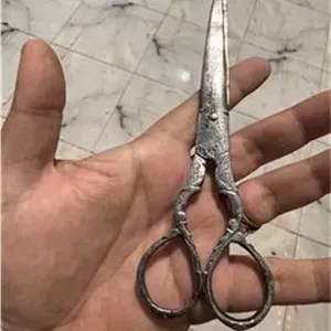 قیچی فولادی عملدار و سوهانکاری قاجاری
