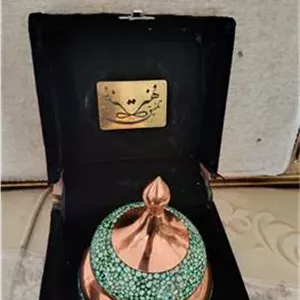 قندان مسی مینا کاری 