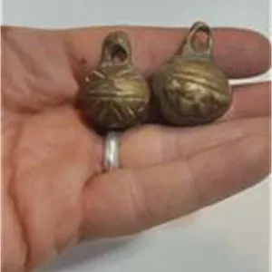 جفت قورچه ( زنگوله) قدیمی برنجی