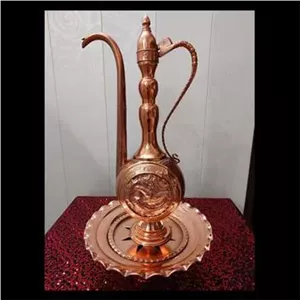 آفتابه لگن مسی طرح برجسته