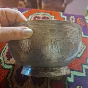 کاسه مسی پهلوی کعب دار 21 سانت زیبا