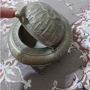خاویار خوری برنجی قدیمی 