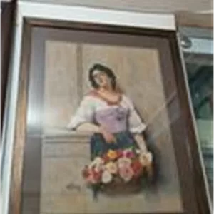 تابلو پاستل مدادی قاب شده