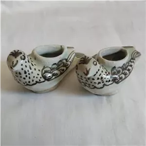 جفت گلدان قدیمی آنتیک گنجشک