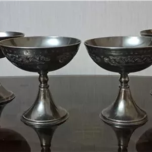 4 عدد بستنی خوری برنجی قلم وارداتی زیبا