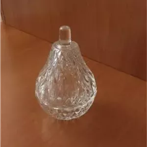 قندان شکلات جاجواهری کریستال شیشه گلابی آنتیک