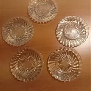 بشقاب پیش دستی میوه خوری کریستال شیشه قدیمی آنتیک