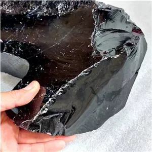 سنگ ابسیدین مشکی 9 کیلویی کاملا طبیعی