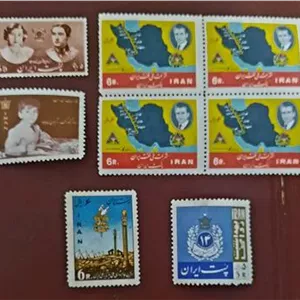 تمبرشرکت ملی نفت و کودک و فوزیه اصل زیبا تمیز
