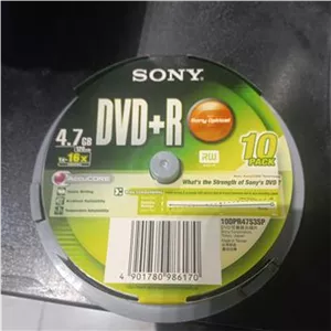 دی وی دی dvd خام sony بسته 8تایی