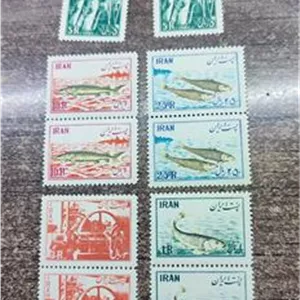 تمبر جفتی ملی شدن صنایع شیلات1332