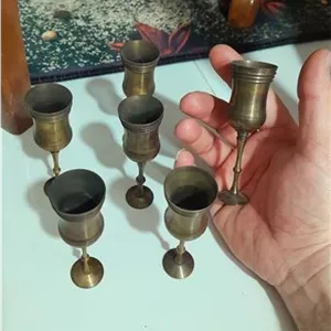 جام برنجی کوچک کلکسیونی 6عدد