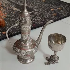 دکوری جام برنجی روکش نقره یی