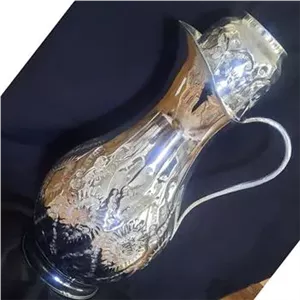 پارچ برنجی قلمزنی قدیمی توضیحات دارد