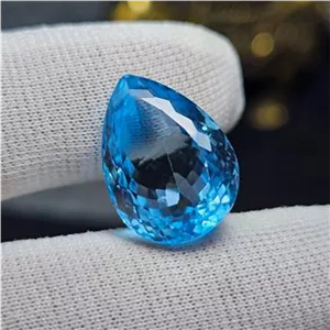 نگین سنگ بلو توپاز معدنی سوئیسی کد 34916