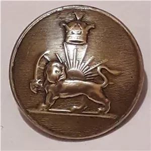 دکمه قدیمی دوران پهلوی نوستالژی جنس برنجی