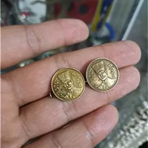 سکه دکمه سردست ناصرالدین شاه قاجار قیمت جفت3500