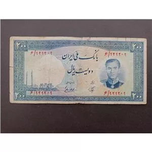 اسکناس 200 ریال فرودگاهی شماره جالب