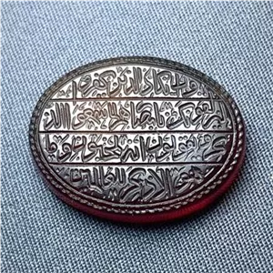 عقیق یمنی سرخ کبدی خط اثر استاد امیر ساعی