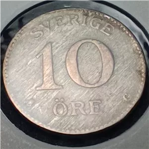 سکه 10 اوره نقره سوئد سال 1931