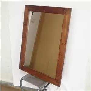 آینه دکوراتیو خارجی با قاب پهن قدیمی چوب روسی