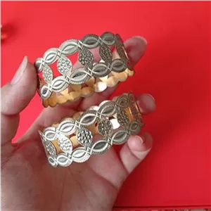 النگوی استیل بسیار زیبا تراشکاری مشابه طلا