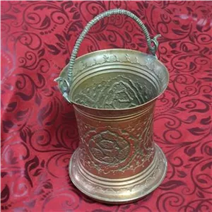 سطل مسی قلم زنی دستی پهلوی