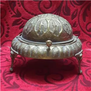 خاویار خوری برنجی قلم دستی پهلوی 