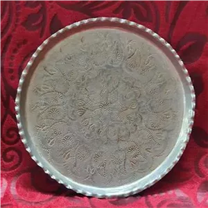 سینی مسی قلمزنی دستی پهلوی