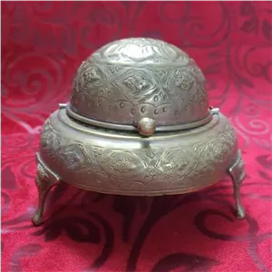 خاویار خوری برنجی قلم دستی پهلوی 