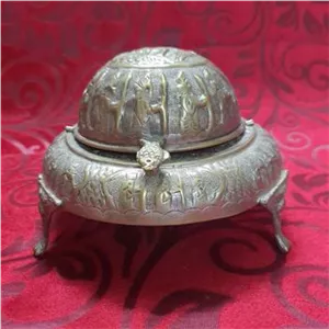 خاویار خوری برنجی قلم دستی پهلوی 