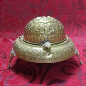 خاویار خوری برنجی قلم دستی پهلوی 