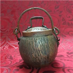 دوگوله یا دیزی پز مسی پهلوی الماس تراش