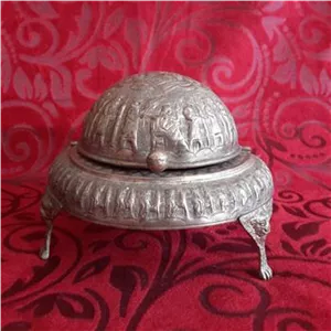 خاویار خوری برنجی قلم دستی پهلوی 
