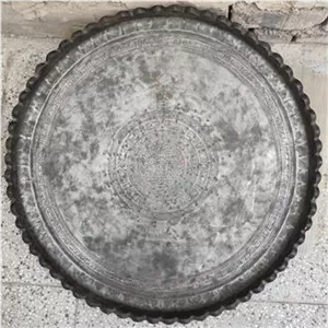 قندان قلم زنی مجمع مسی قلمزنی دستی بالای 200 سال قاجاری 