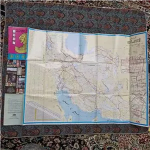 نقشه ایران قدیمی فارسی انگلیسی مسافت شهر