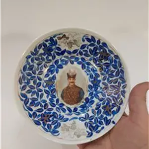 کاسه قلم آبی ناصری کار کهنه کاملا سالم