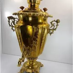 سماور روسی دسته شاخی سوپر بکر 120 ساله